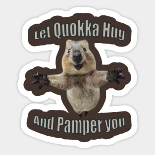 Hugging Quokka Sticker